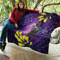 New Zealand Tui Bird Matariki Quilt Kowhai Flower Silver Fern Galaxy Maori Pattern