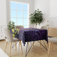New Zealand Tui Bird Matariki Tablecloth Kowhai Flower Silver Fern Galaxy Maori Pattern