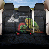 New Zealand Kakapo Matariki Personalised Back Car Seat Cover Pohutukawa Flower Galaxy Maori Pattern