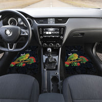 New Zealand Kakapo Matariki Personalised Car Mats Pohutukawa Flower Galaxy Maori Pattern