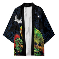 New Zealand Kakapo Matariki Personalised Kimono Pohutukawa Flower Galaxy Maori Pattern