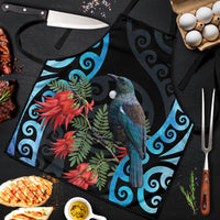 Tui Bird Kakabeak New Zealand Apron Clianthus Galaxy Maori Koru Pattern