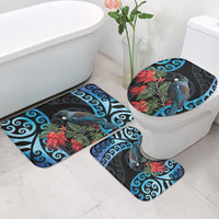 Tui Bird Kakabeak New Zealand Bathroom Set Clianthus Galaxy Maori Koru Pattern