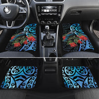 Tui Bird Kakabeak New Zealand Car Mats Clianthus Galaxy Maori Koru Pattern