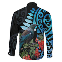 Tui Bird Kakabeak New Zealand Family Matching Summer Maxi Dress and Hawaiian Shirt Clianthus Galaxy Maori Koru Pattern LT22 - Polynesian Pride