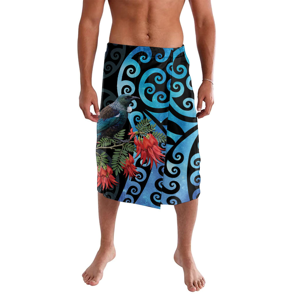 Tui Bird Kakabeak New Zealand Lavalava Clianthus Galaxy Maori Koru Pattern