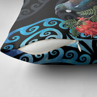 Tui Bird Kakabeak New Zealand Pillow Cover Clianthus Galaxy Maori Koru Pattern