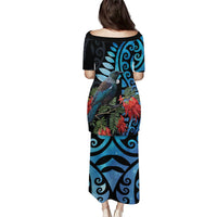 Tui Bird Kakabeak New Zealand Puletasi Clianthus Galaxy Maori Koru Pattern