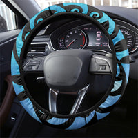 Tui Bird Kakabeak New Zealand Steering Wheel Cover Clianthus Galaxy Maori Koru Pattern