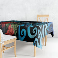 Tui Bird Kakabeak New Zealand Tablecloth Clianthus Galaxy Maori Koru Pattern