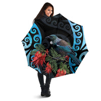 Tui Bird Kakabeak New Zealand Umbrella Clianthus Galaxy Maori Koru Pattern