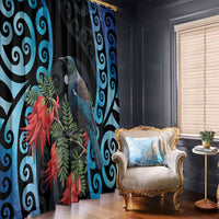 Tui Bird Kakabeak New Zealand Window Curtain Clianthus Galaxy Maori Koru Pattern