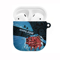 Snapper Fishing New Zealand AirPods Case Tamure Fish Hook Maori Pattern