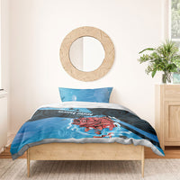Snapper Fishing New Zealand Bedding Set Tamure Fish Hook Maori Pattern