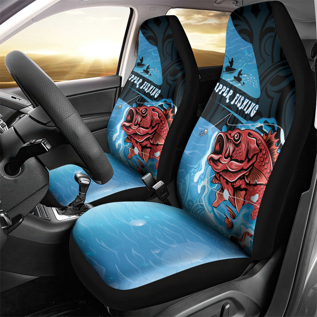 Snapper Fishing New Zealand Car Seat Cover Tamure Fish Hook Maori Pattern
