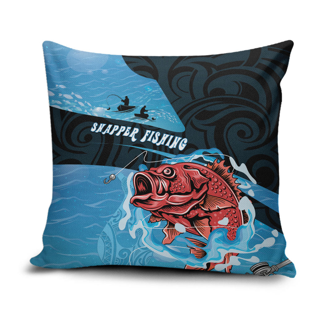 Snapper Fishing New Zealand Pillow Cover Tamure Fish Hook Maori Pattern