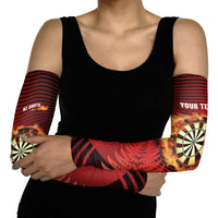 Personalised Darts New Zealand Arm Sleeves Silver Fern Red Color