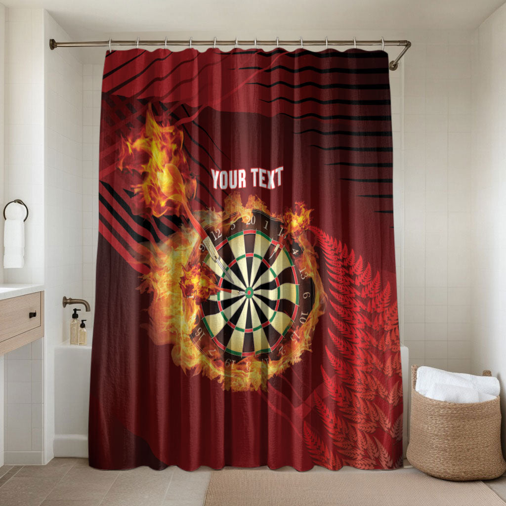 Personalised Darts New Zealand Bathroom Set Silver Fern Red Color