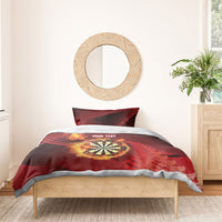 Personalised Darts New Zealand Bedding Set Silver Fern Red Color