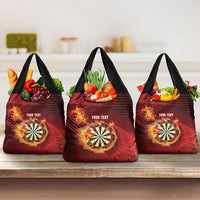 Personalised Darts New Zealand Grocery Bag Silver Fern Red Color
