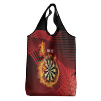 Personalised Darts New Zealand Grocery Bag Silver Fern Red Color