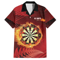 Personalised Darts New Zealand Hawaiian Shirt Silver Fern Red Color