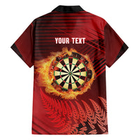 Personalised Darts New Zealand Hawaiian Shirt Silver Fern Red Color