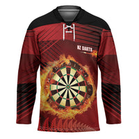 Personalised Darts New Zealand Hockey Jersey Silver Fern Red Color