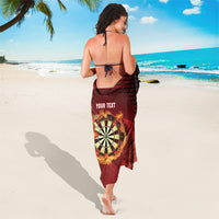 Personalised Darts New Zealand Sarong Silver Fern Red Color