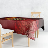 Personalised Darts New Zealand Tablecloth Silver Fern Red Color
