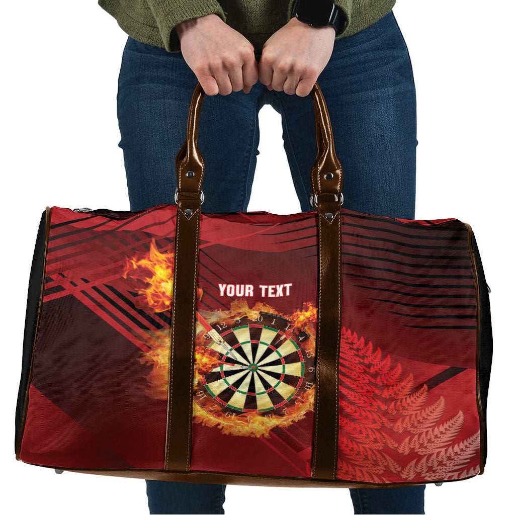 Personalised Darts New Zealand Travel Bag Silver Fern Red Color