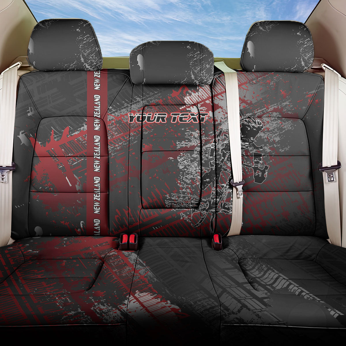 Personalised Cycling New Zealand Back Car Seat Cover Aotearoa Pride Sportswear