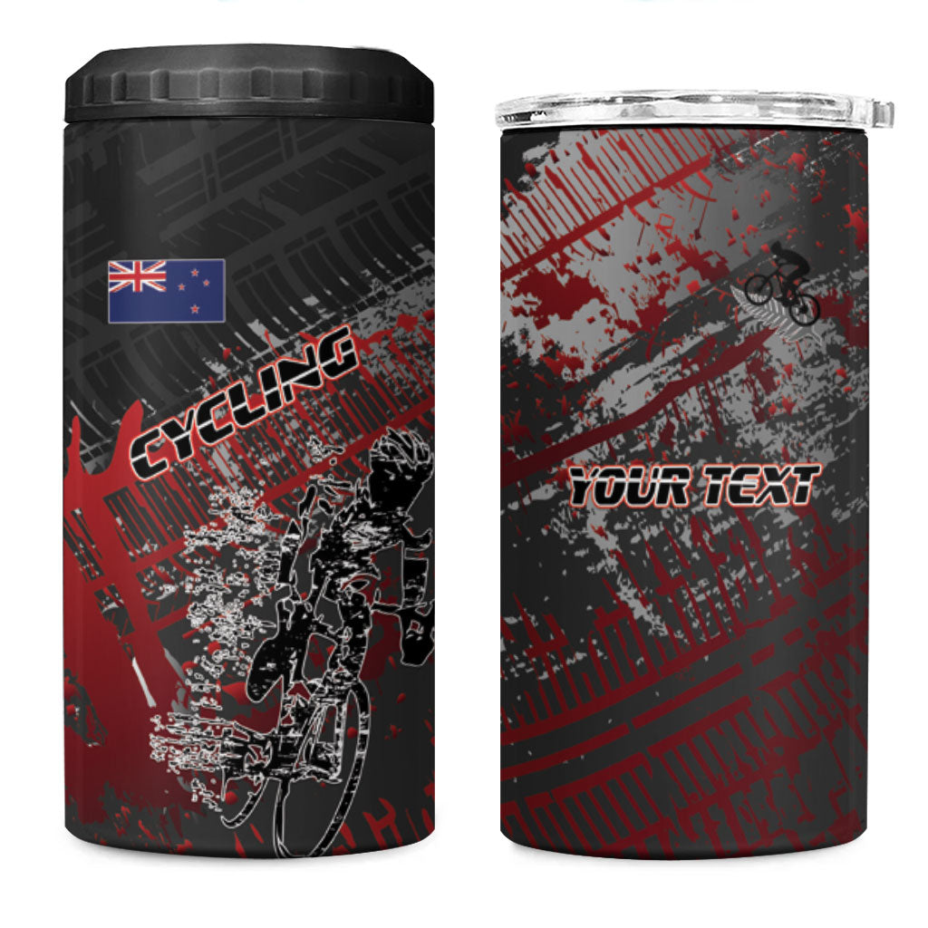 Personalised Cycling New Zealand 4 in 1 Can Cooler Tumbler Aotearoa Pride Sportswear LT22 One Size: 16 oz Red - Polynesian Pride