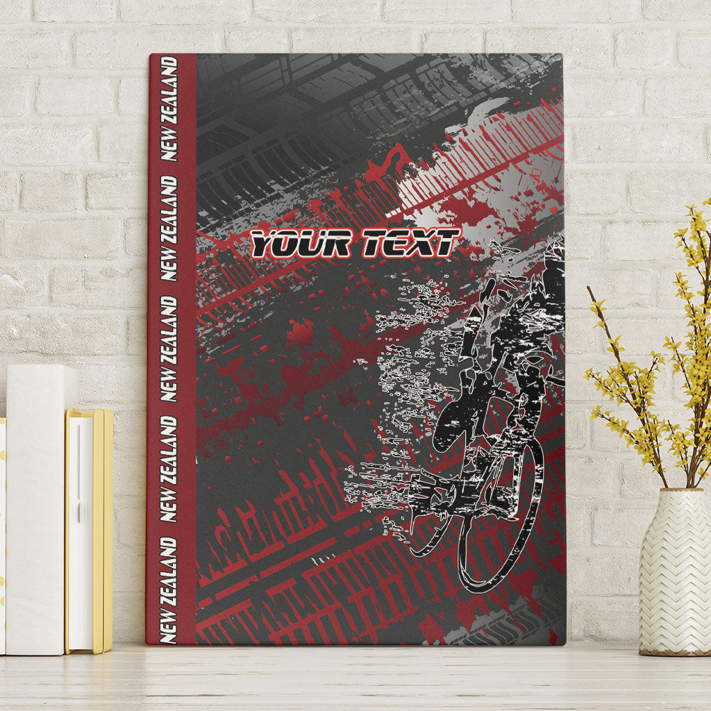 Personalised Cycling New Zealand Canvas Wall Art Aotearoa Pride Sportswear
