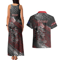 Personalised Cycling New Zealand Couples Matching Tank Maxi Dress and Hawaiian Shirt Aotearoa Pride Sportswear LT22 - Polynesian Pride
