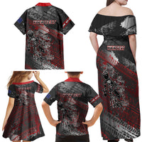 Personalised Cycling New Zealand Family Matching Off Shoulder Maxi Dress and Hawaiian Shirt Aotearoa Pride Sportswear LT22 - Polynesian Pride