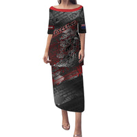 Personalised Cycling New Zealand Family Matching Puletasi and Hawaiian Shirt Aotearoa Pride Sportswear LT22 Mom's Dress Red - Polynesian Pride