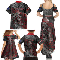 Personalised Cycling New Zealand Family Matching Summer Maxi Dress and Hawaiian Shirt Aotearoa Pride Sportswear LT22 - Polynesian Pride