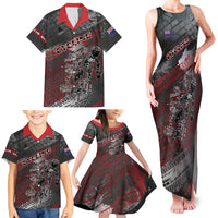 Personalised Cycling New Zealand Family Matching Tank Maxi Dress and Hawaiian Shirt Aotearoa Pride Sportswear LT22 - Polynesian Pride