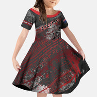 Personalised Cycling New Zealand Kid Short Sleeve Dress Aotearoa Pride Sportswear LT22 KID Red - Polynesian Pride