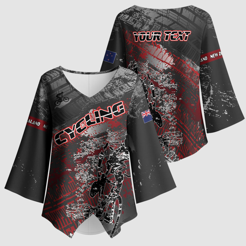 Personalised Cycling New Zealand Kimono Sleeve Blouse Aotearoa Pride Sportswear