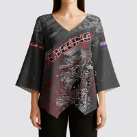 Personalised Cycling New Zealand Kimono Sleeve Blouse Aotearoa Pride Sportswear