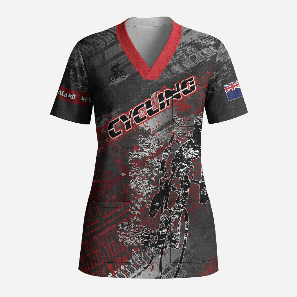 Personalised Cycling New Zealand Scrub Top Aotearoa Pride Sportswear