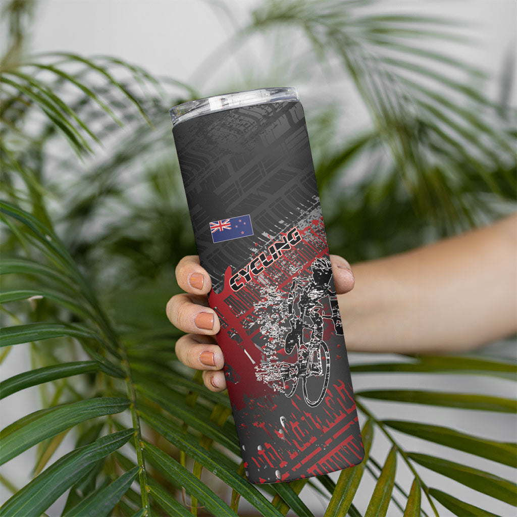 Personalised Cycling New Zealand Skinny Tumbler Aotearoa Pride Sportswear LT22 - Polynesian Pride