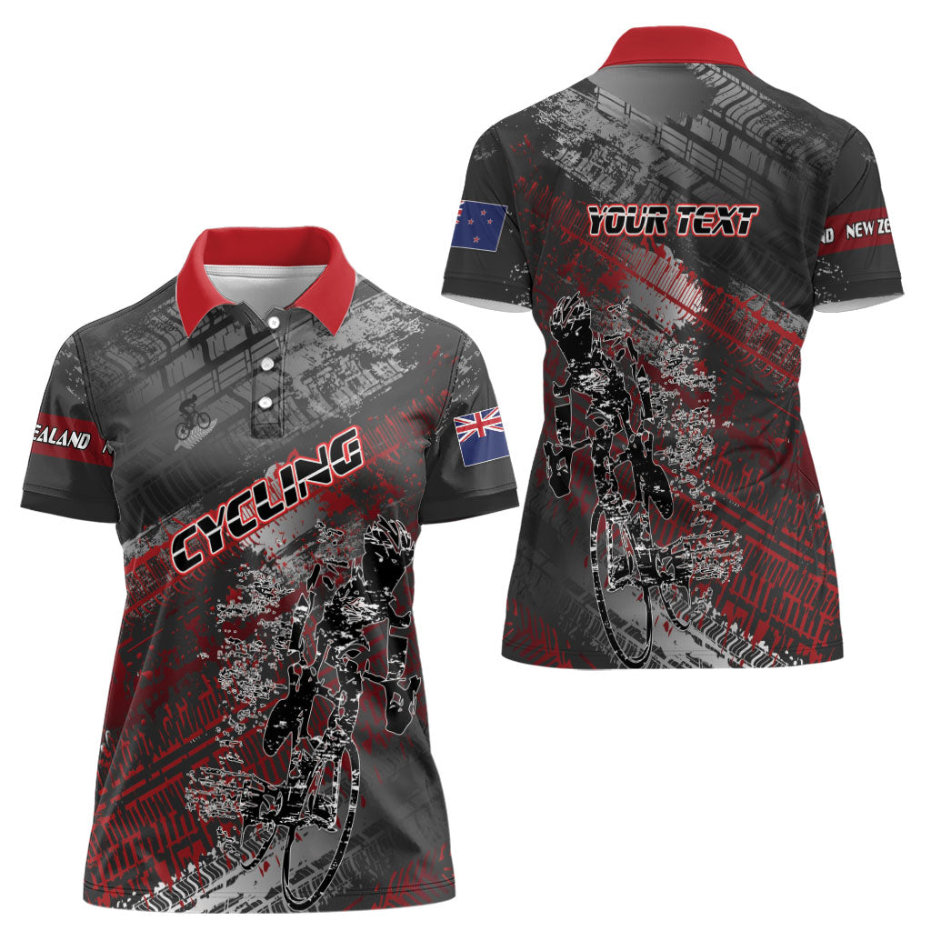 Personalised Cycling New Zealand Women Polo Shirt Aotearoa Pride Sportswear