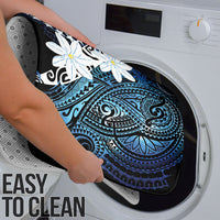 Cook Islands Maori Language Week Bathroom Set Tiare Maori Kuki Airani Blue Pattern