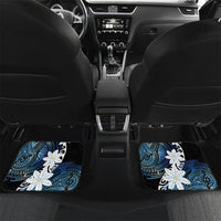 Cook Islands Maori Language Week Car Mats Tiare Maori Kuki Airani Blue Pattern