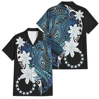 Cook Islands Maori Language Week Family Matching Mermaid Dress and Hawaiian Shirt Tiare Maori Kuki Airani Blue Pattern