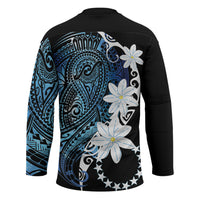 Cook Islands Maori Language Week Hockey Jersey Tiare Maori Kuki Airani Blue Pattern