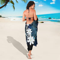 Cook Islands Maori Language Week Sarong Tiare Maori Kuki Airani Blue Pattern